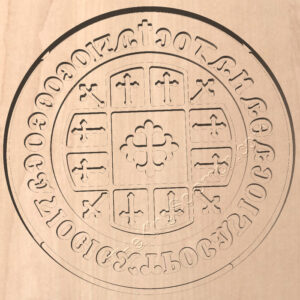 6" Coptic Cherry & Exotic Hard Maple Orthodox Bread Fleury Style Stamp (New)